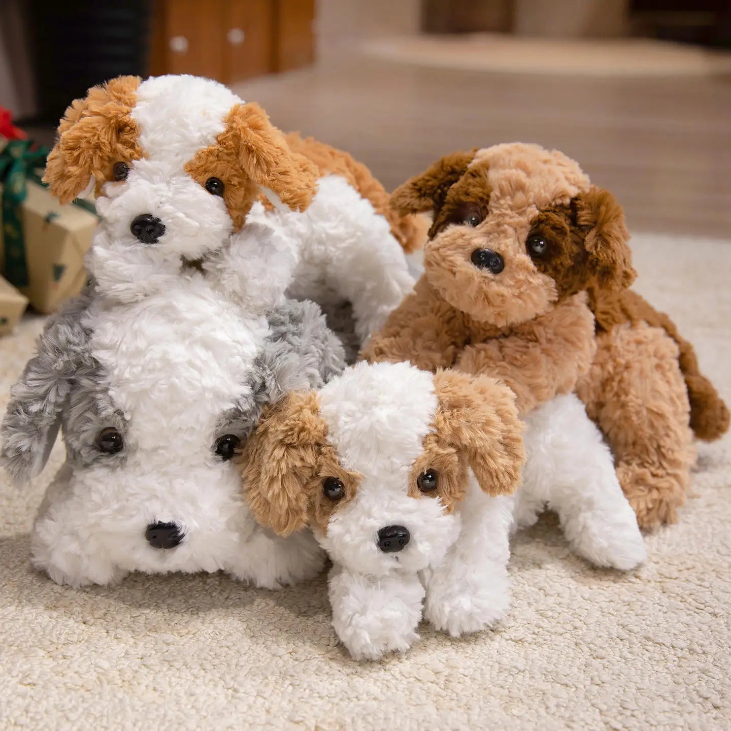 CowLost | fencing-barriers-sleeping-position-baby-dog-plush-toy-32-42-48cm-soft-stuffed-animal |4