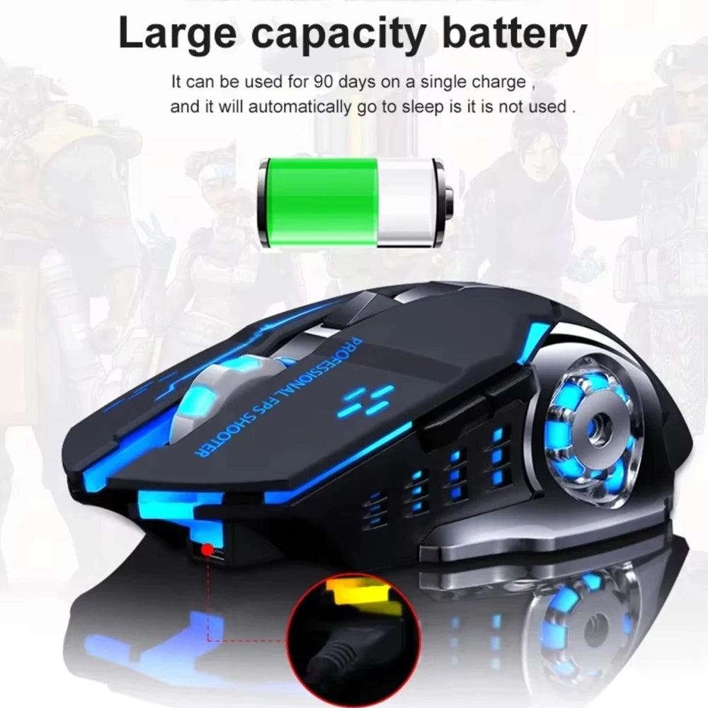 CowLost | bluetooth-wireless-mouse-2-4g-usb-mechanical-backlight-silent-mouse |6