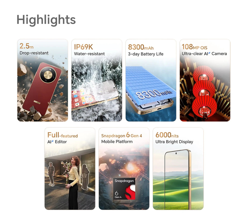CowLost | global-version-honor-x9d-5g-6-79-amoled-screen-snapdragon-6-gen-4-108mp-ai-camera-8300mah-battery-66w-supercharge |7
