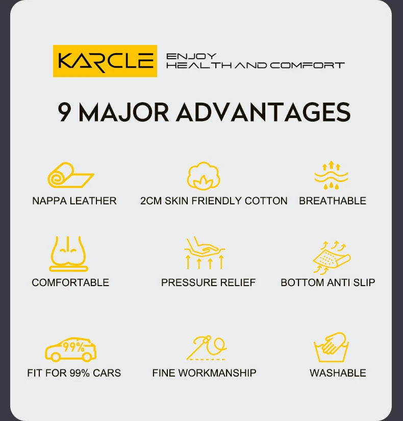 CowLost | pu-leather-car-seat-cushion-four-season-car-cushion-pad-mat |7