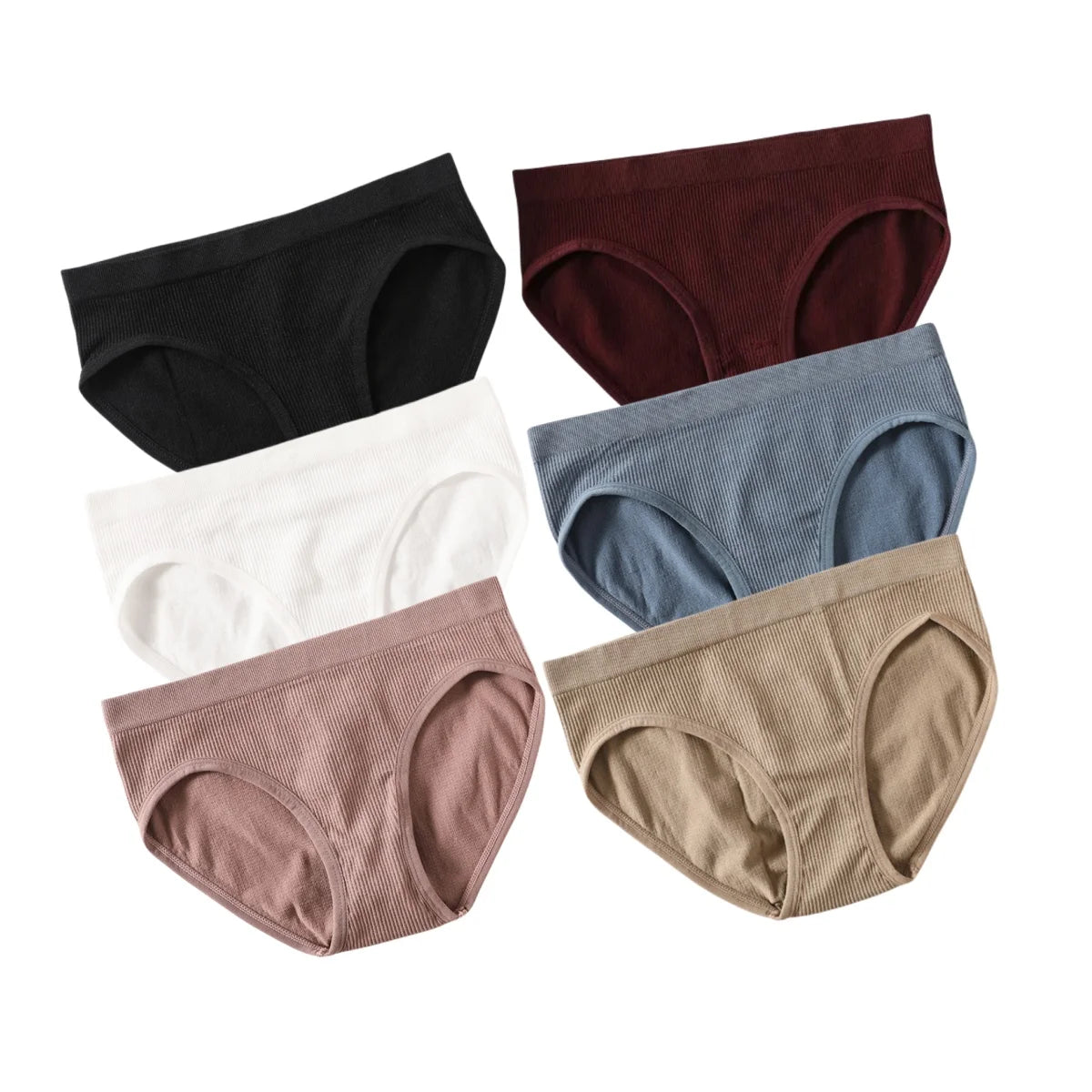 CowLost | product_id-6pcs-womens-seamless-low-rise-sports-briefs-soft-stretch-underwear |24