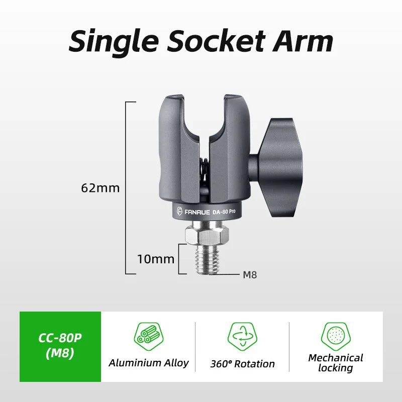 CowLost | product_id-fanaue-1-inch-ball-mount-swivel-arm-with-m6-m8-m10-1-4-screws-for-bicycle-motorcycle-camera |14