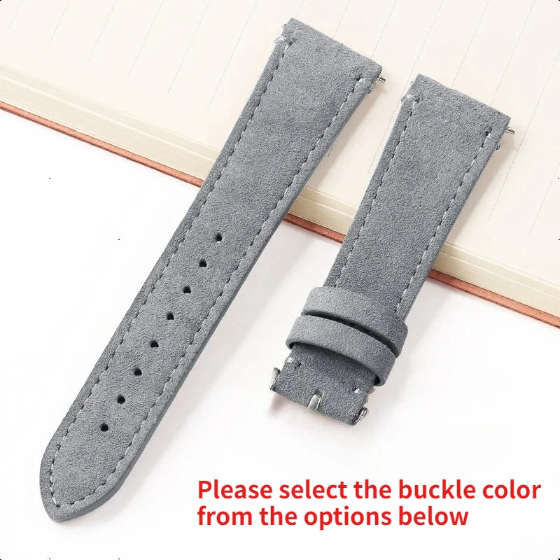 CowLost | product_id-vintage-brown-suede-leather-quick-release-watch-strap-20mm-22mm-unisex |10
