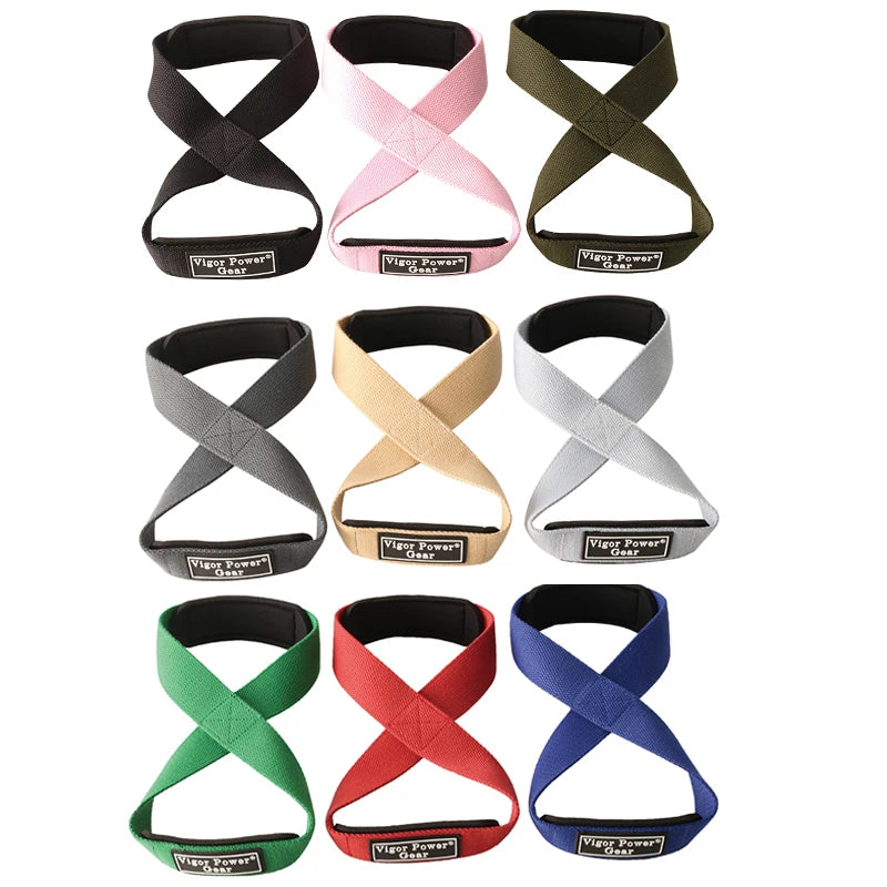 CowLost | sporting-goods-power-grip-powerlifting-figure-8-gym-wrist-straps-cross-training |3