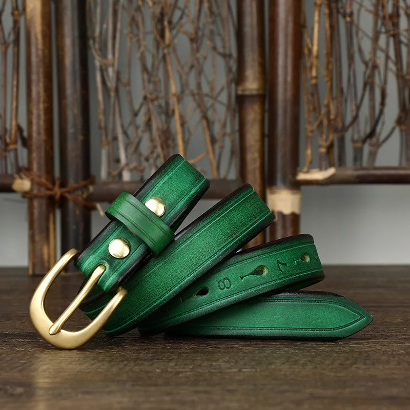 CowLost | 2-4cm-width-copper-buckle-cowskin-genuine-leather-belts-for-women |32