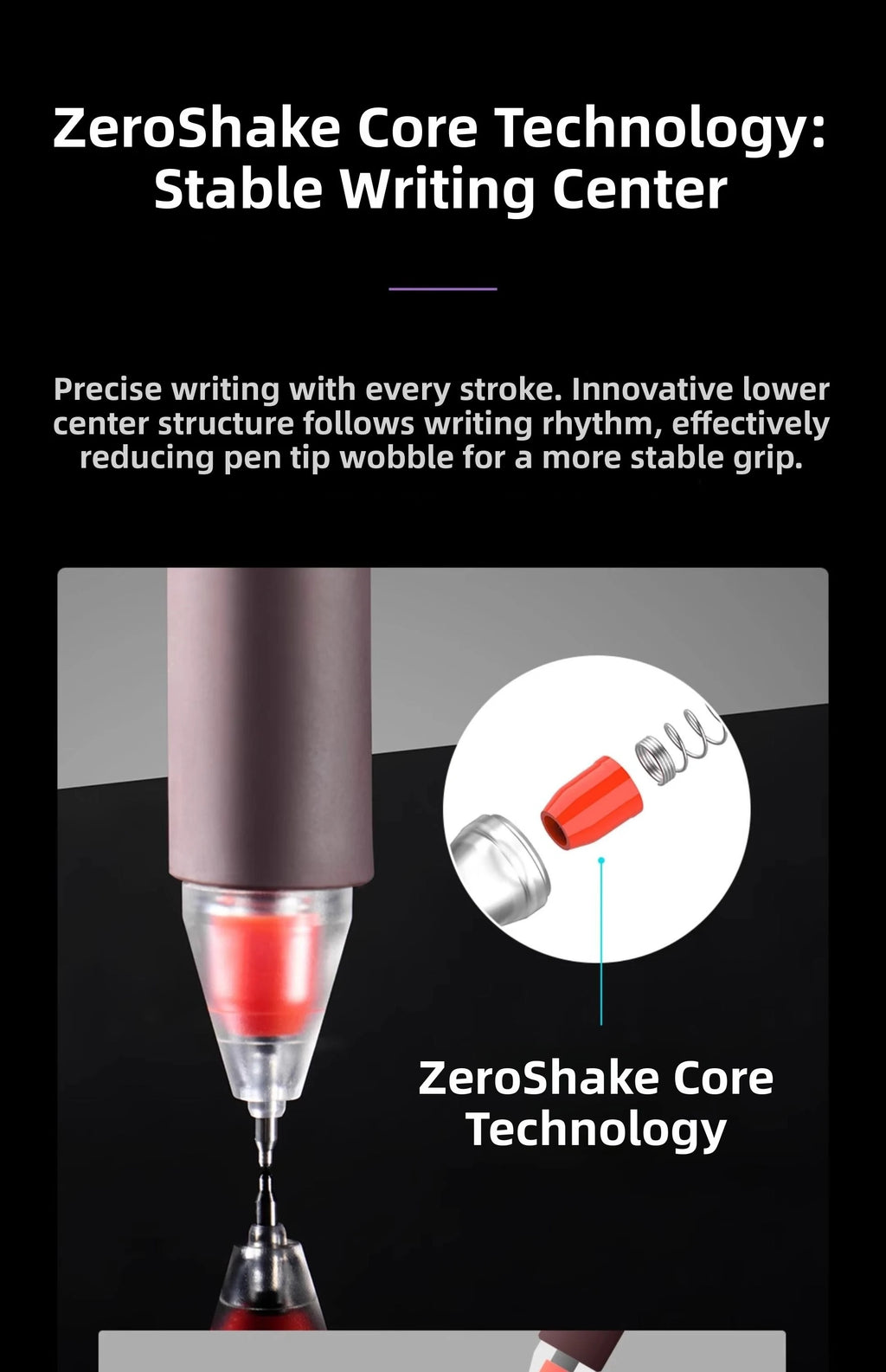 CowLost | product_id-kaco-on-zero-0-5mm-black-retractable-refillable-gel-pen-smooth-writing |10