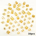 CowLost | 50pcs-vintage-bohemian-style-alloy-hair-rings-set |7