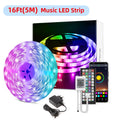 RGB 5050 LED Strip Light 12V 30 LEDs/M Music Sync APP Remote Control Flexible Tape