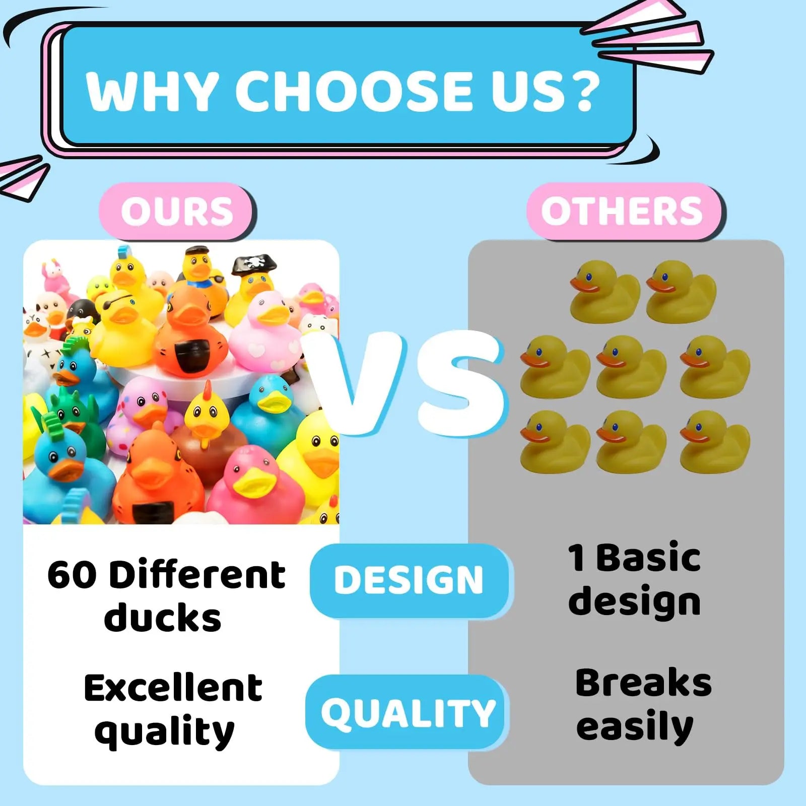 CowLost | product_id-1-100pcs-bulk-car-ducks-assortment-jeep-ducking-floater-bath-toys-party-favors |9