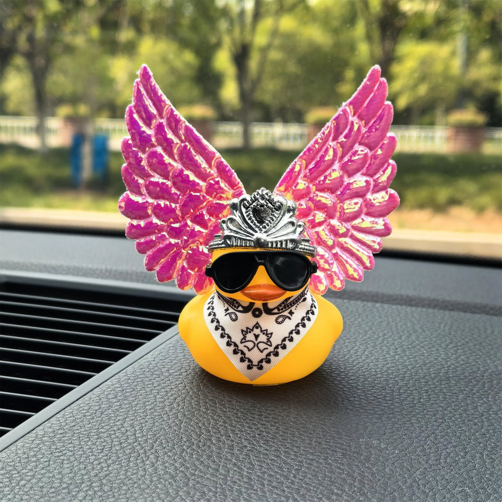 CowLost | product_id-1-set-rubber-duck-car-rearview-mirror-decoration-with-wings |5