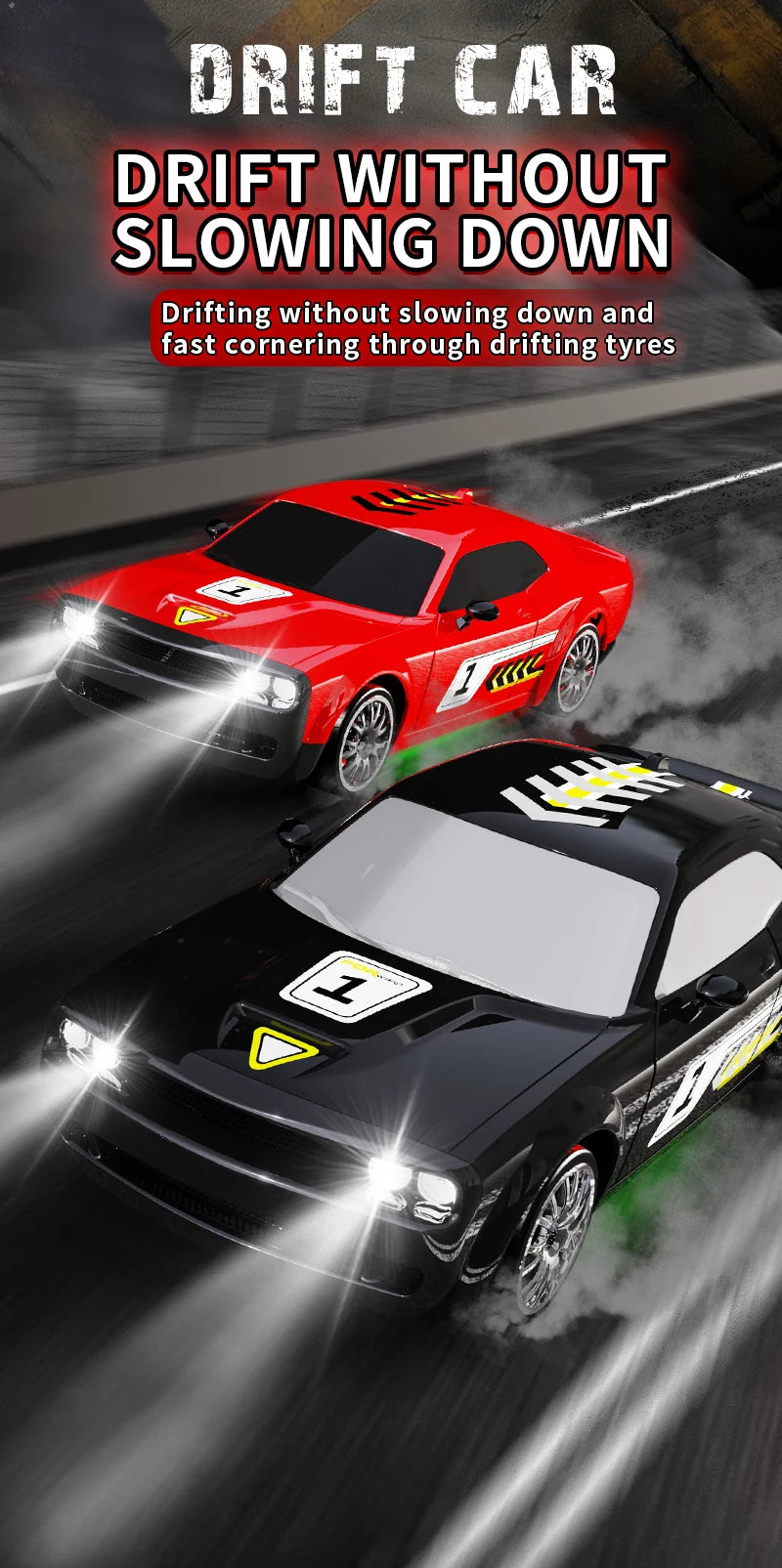 CowLost | fencing-barriers-dodge-hellcat-1-16-4wd-high-speed-remote-control-drift-car |9