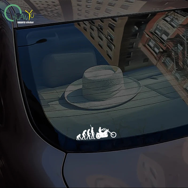 CowLost | interesting-human-evolution-course-creative-car-windows-motorcycle-body-pvc |6