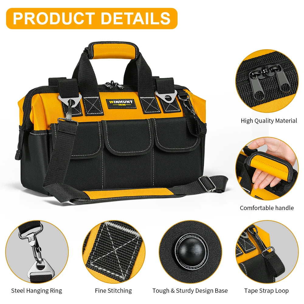 CowLost | product_id-heavy-duty-14-pocket-tool-bag-with-adjustable-shoulder-strap-organizer-storage |2