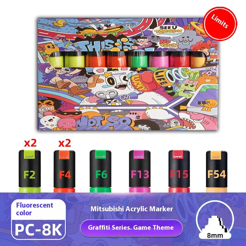 CowLost | product_id-uni-posca-limited-graffiti-marker-pen-set-8-assorted-colors-water-based-acrylic-0-7-2-5mm |21