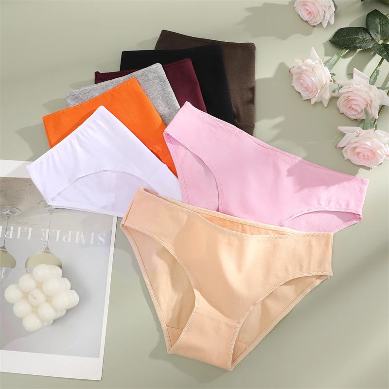 CowLost | activewear-pants-4pcs-womens-low-waist-cotton-seamless-stretchy-panties-set |9