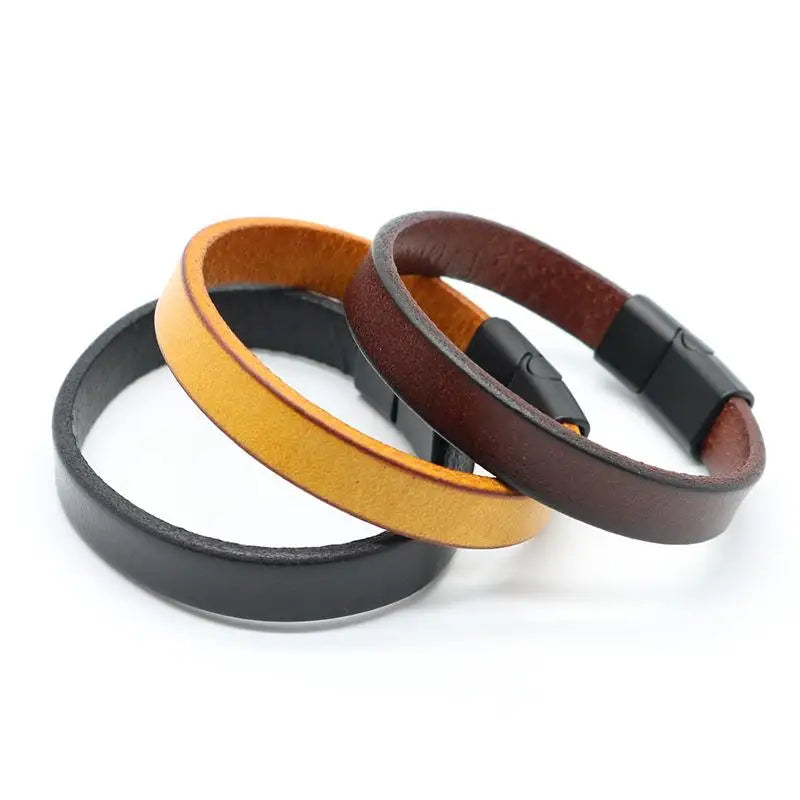 CowLost | badge-pass-holders-vintage-genuine-leather-wrap-cord-bracelet |3