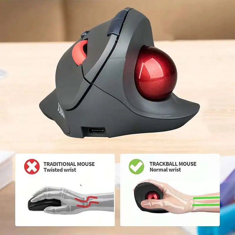 CowLost | wireless-trackball-mouse-2-4g-dual-bluetooth-4-0-ergonomic-mouse-rechargeable-mouse-for-mac-windows-computer-laptop-pc |8