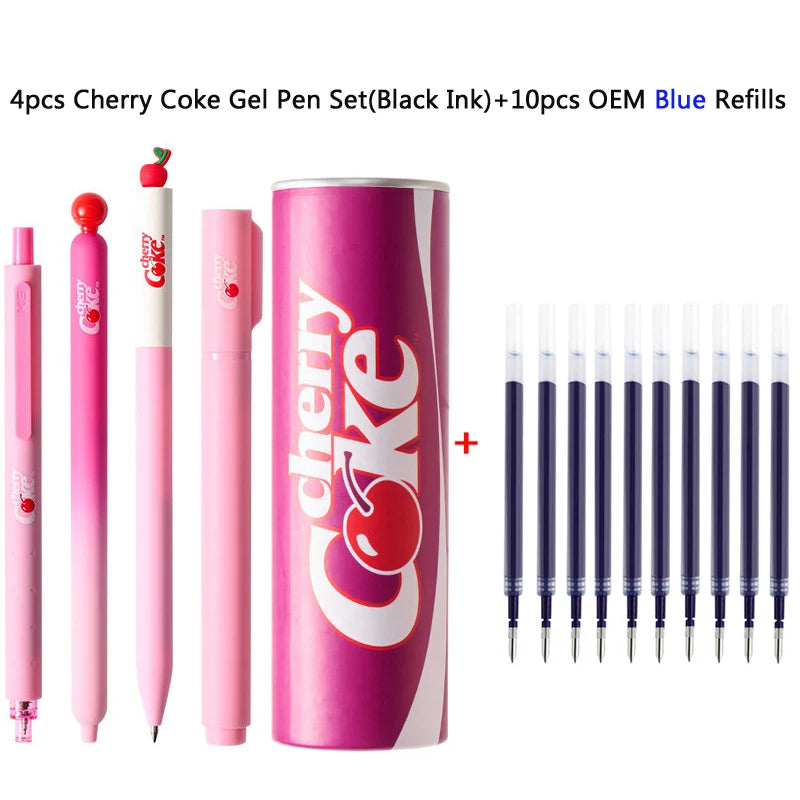 CowLost | product_id-kaco-cherry-coke-collab-gel-pens-sakura-limited-edition-soda-can-design-quick-dry-3pcs-1-marker-set |24