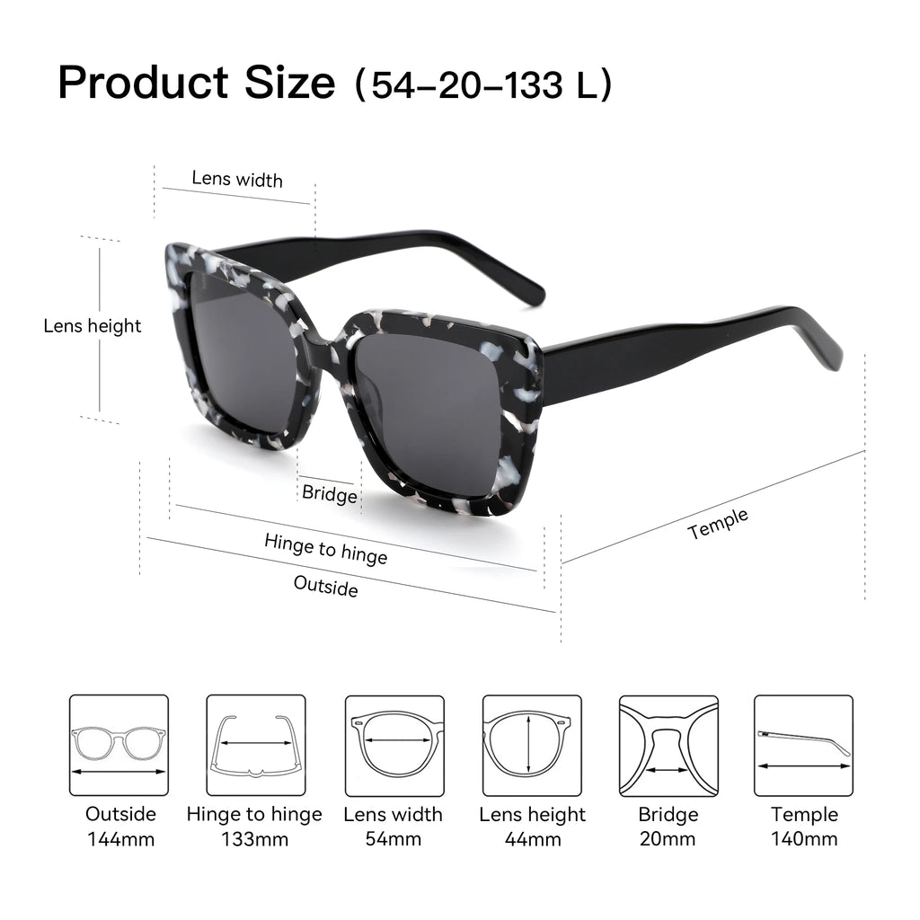 CowLost | zenottic-square-polarized-sunglasses-women-thick-frame-uv400-protection |4