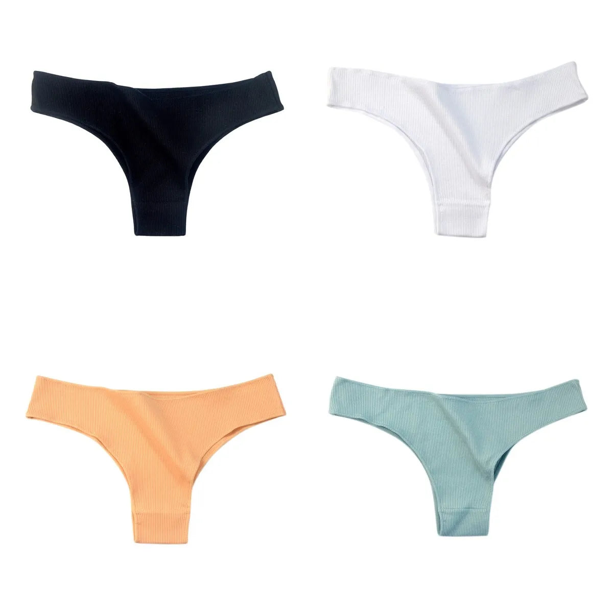 CowLost | product_id-4-pack-womens-cotton-breathable-low-waist-solid-briefs-m-xl |30