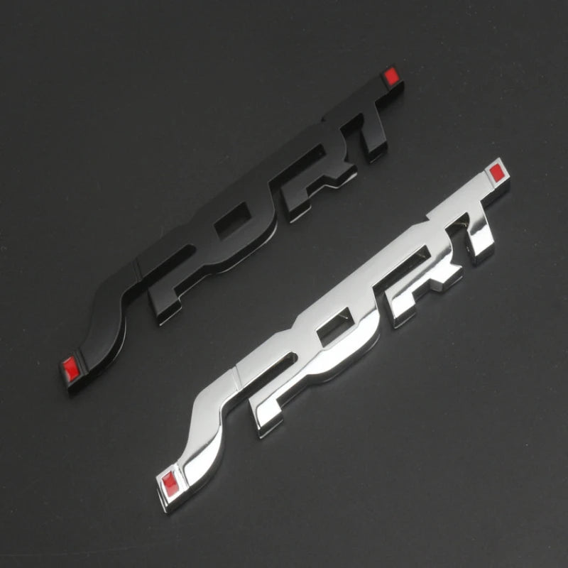 CowLost | car-accessories-sticker-styling-metal-3d-chrome-black-auto-car-trunk-racing-sport-word-letter-logo-emblem-badge-decal-sticker |4
