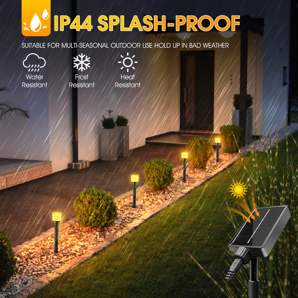 20/30 Pack Solar Waterproof LED Outdoor Lights Dusk to Dawn for Walkway Patio Yard