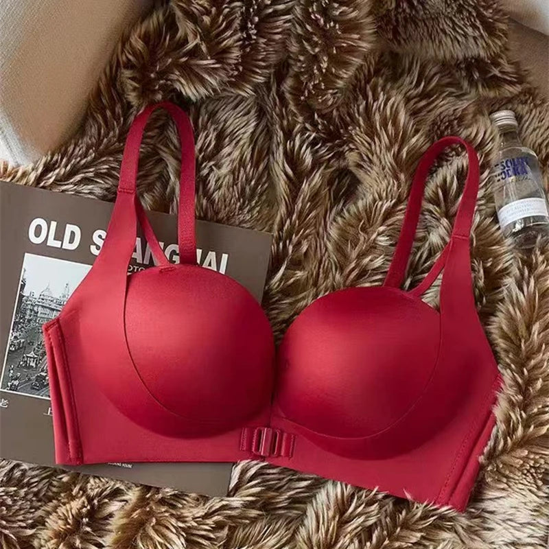 CowLost | product_id-seamless-wire-free-front-button-push-up-bra-with-thick-molded-cups-for-women |1