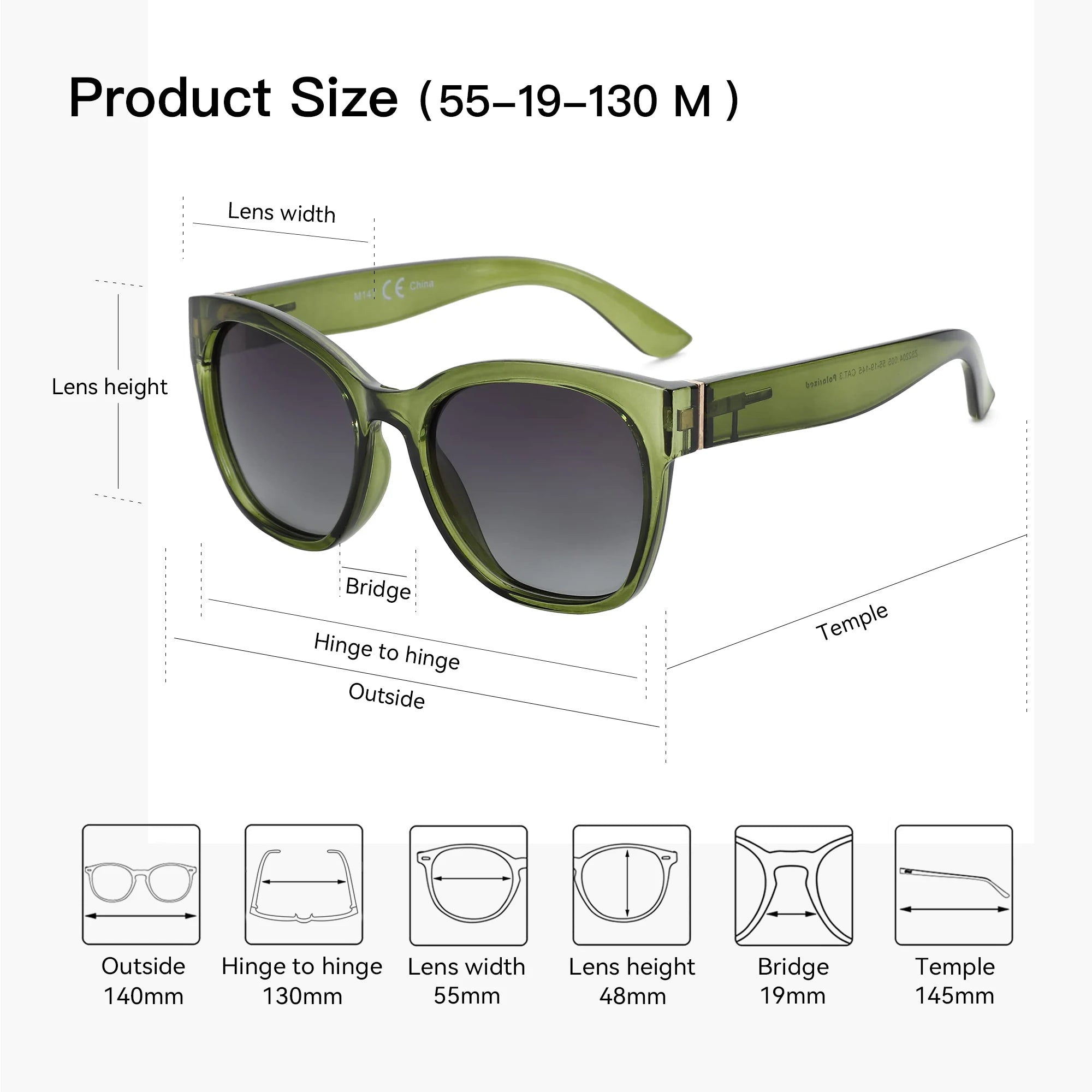 CowLost | zenottic-fashion-original-thick-butterfly-frame-polarized-sunglasses |5