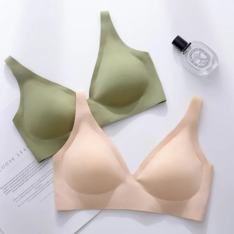 CowLost | product_id-2pcs-seamless-wireless-push-up-bras-soft-padded-deep-v-bralettes-s-3xl |5