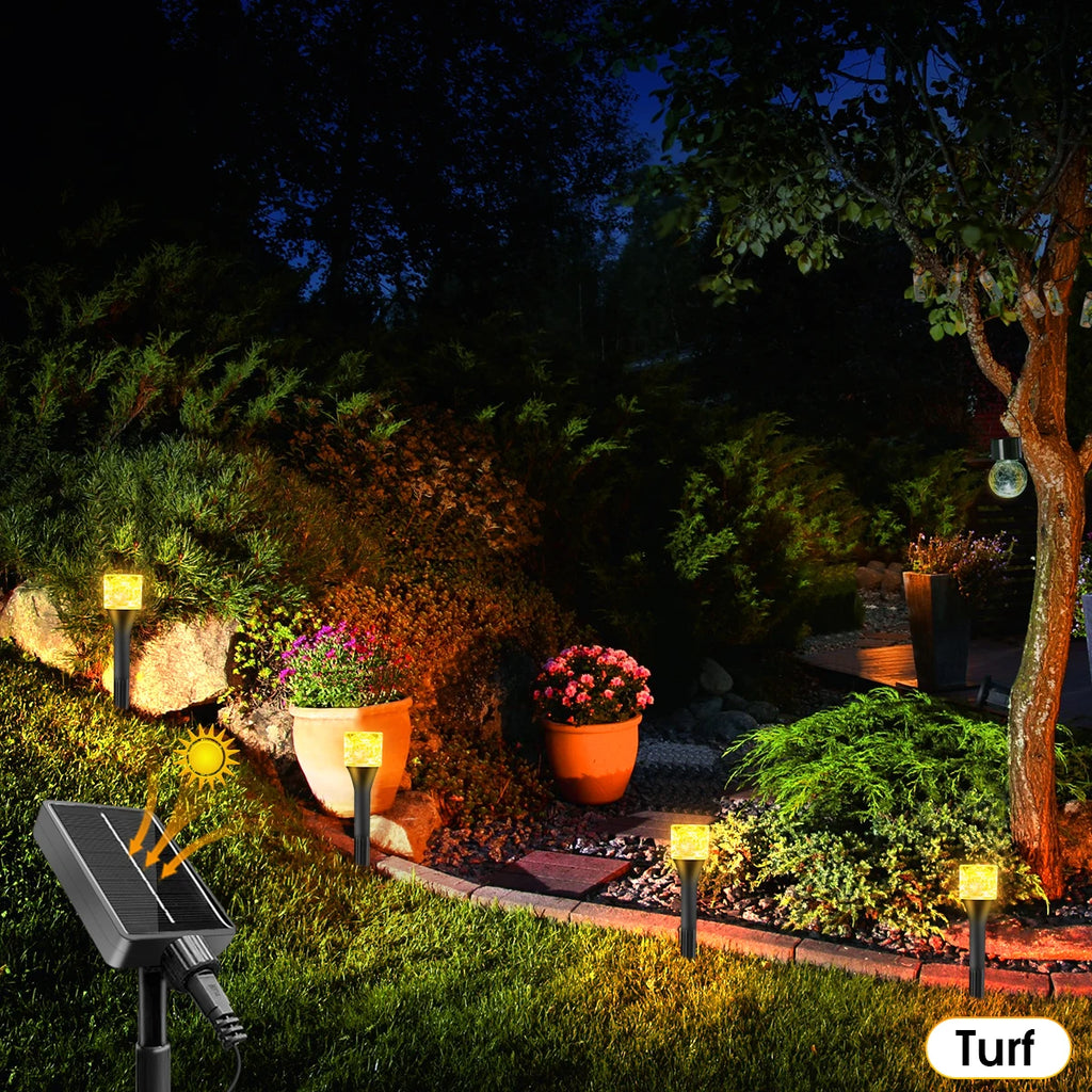 20/30 Pack Solar Waterproof LED Outdoor Lights Dusk to Dawn for Walkway Patio Yard
