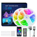 30M/20M RGB 5050 LED Strip IP65 Waterproof Silicone Tape with APP & 44-Key Remote, Music Sync, Color Change for Pool & Balcony