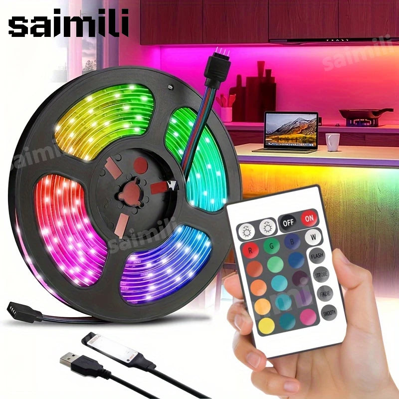 CowLost | light-ropes-strings-product_id-usb-5v-rgb-led-strip-light-with-remote-for-tv-backlight-and-party-decoration |1