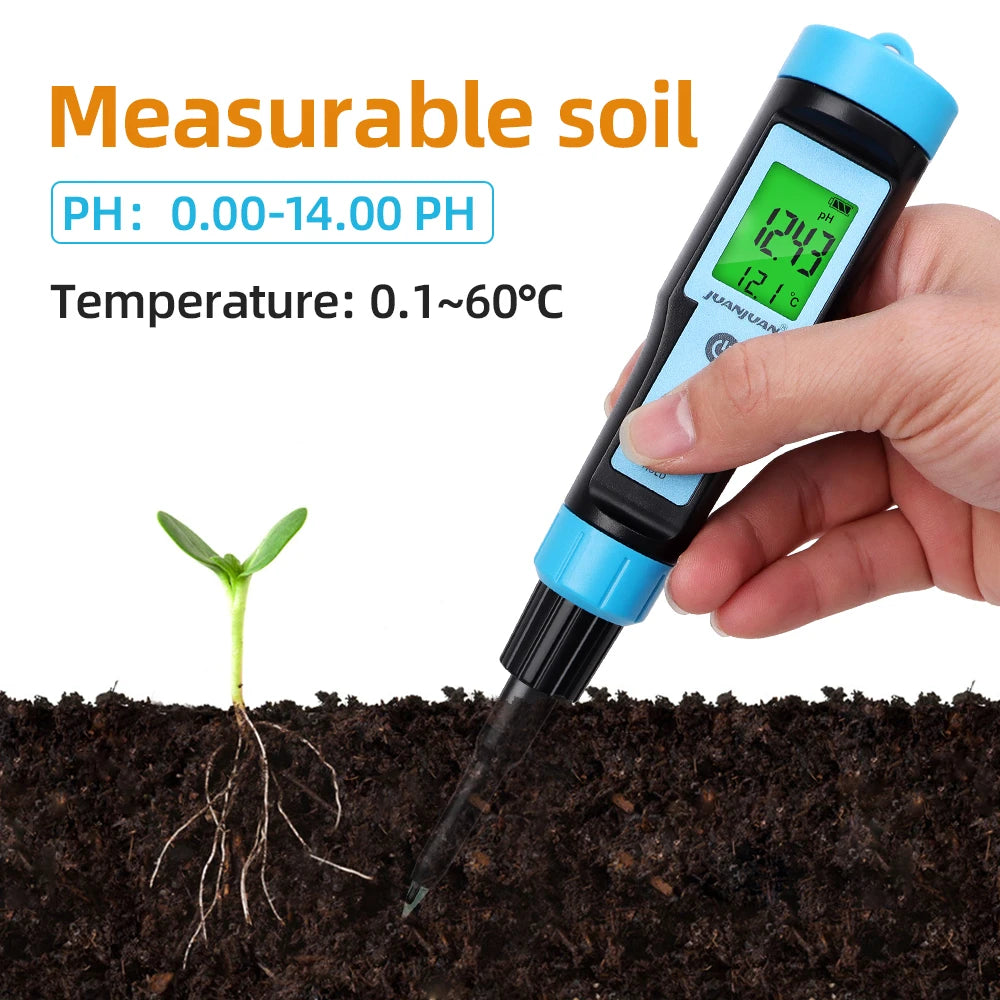 Digital PH Meter with Backlight for Food, Soil, Cosmetic, Cheese, Meat, Fruit, Dough Testing