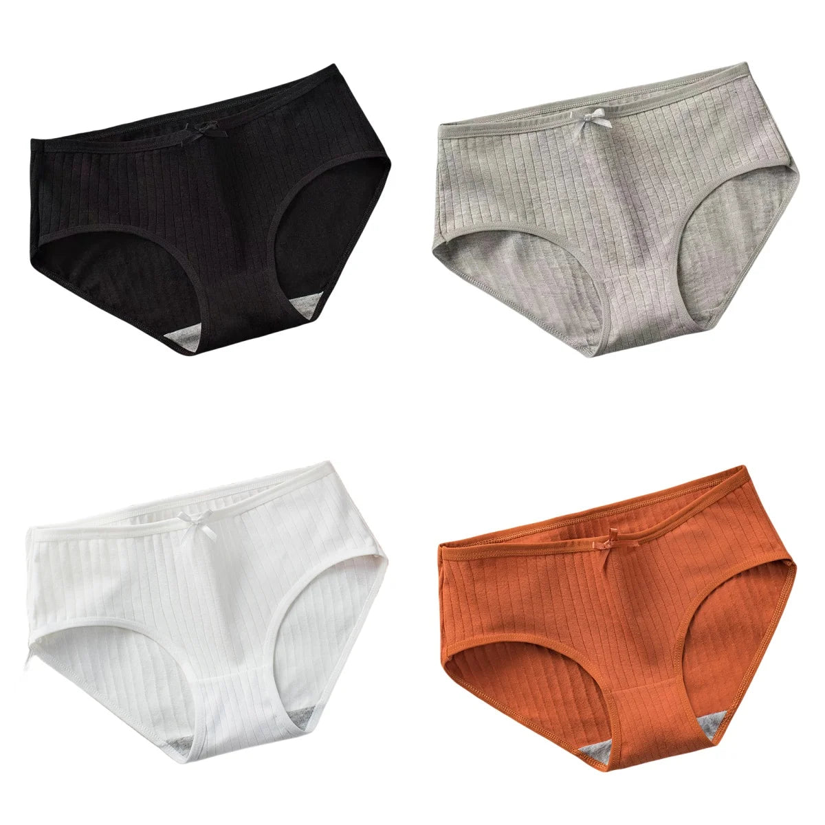 CowLost | product_id-4pcs-womens-low-waist-cotton-breathable-briefs |33