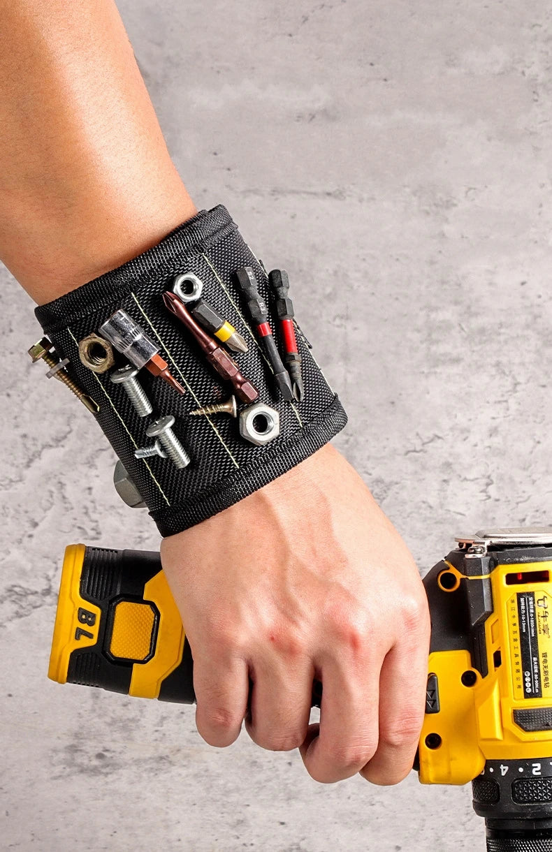 CowLost | product_id-magnetic-wristband-tool-holder-for-screws-nails-and-drill-bits-with-strong-magnets |9