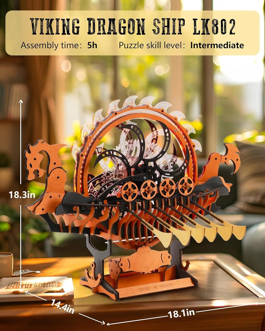 CowLost | fencing-barriers-robotime-viking-dragon-ship-3d-wooden-mechanical-puzzle-229-pieces |11