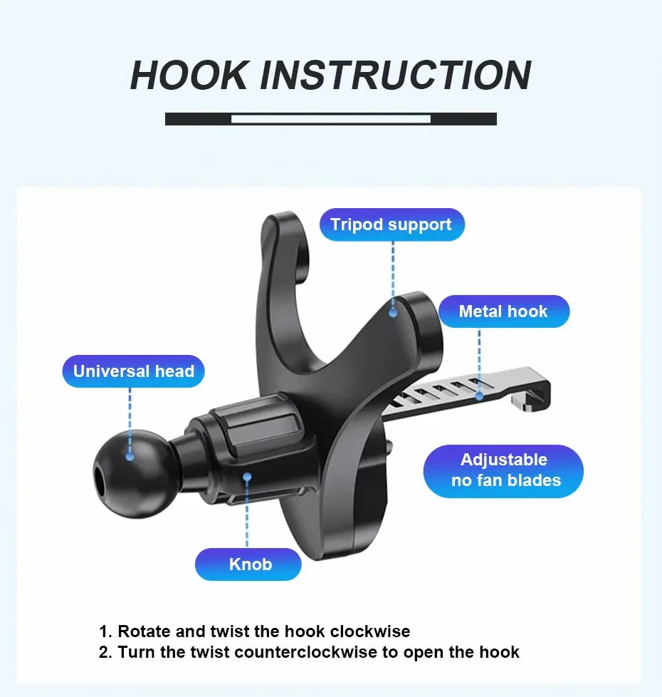 CowLost | mobile-phone-car-mounts-product_id-gravity-car-air-vent-phone-holder-360-rotation-mobile-stand-clip-mount |15