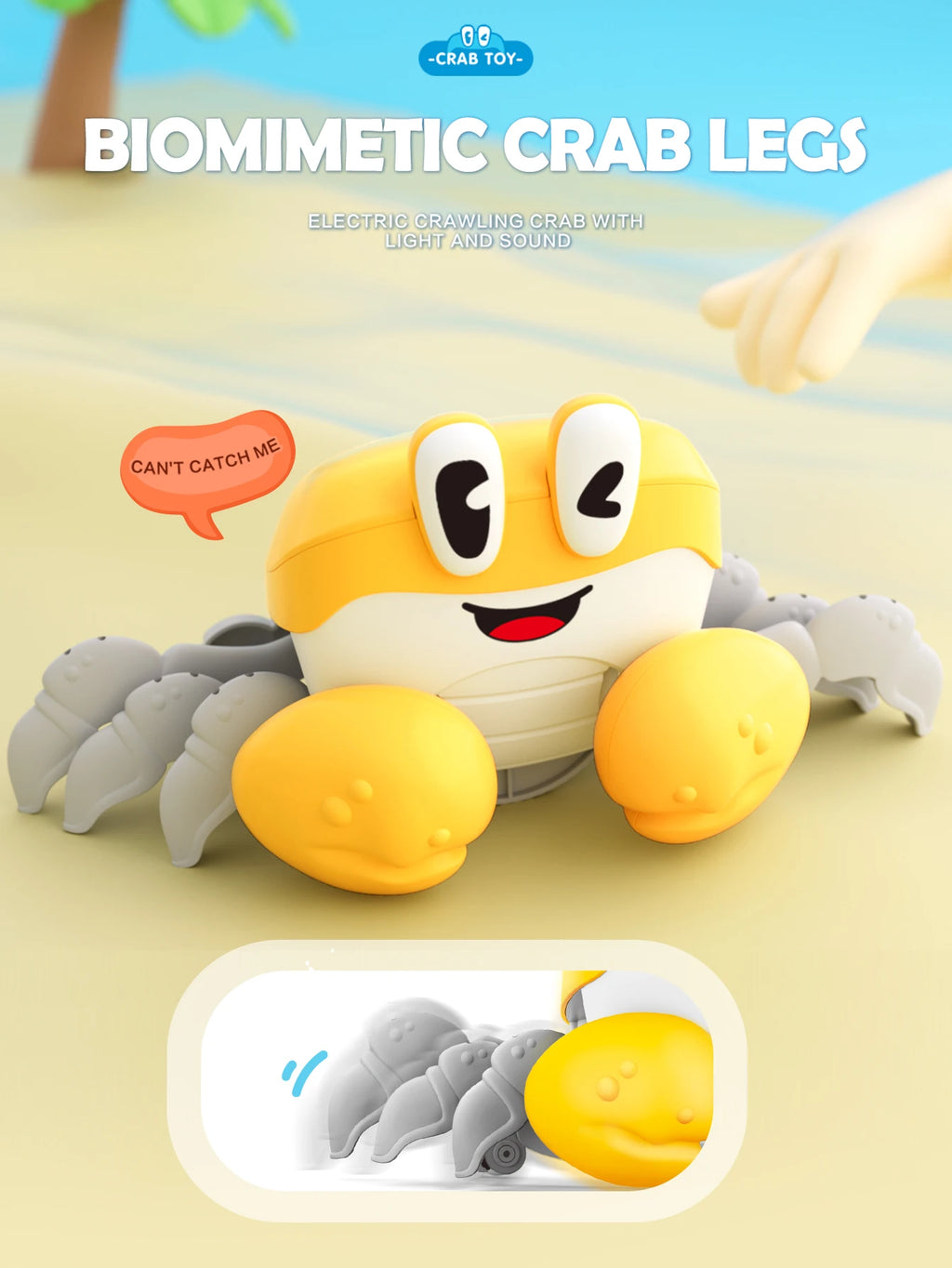 CowLost | product_id-electric-musical-dancing-cartoon-crab-toy-for-kids-interactive-gift |8