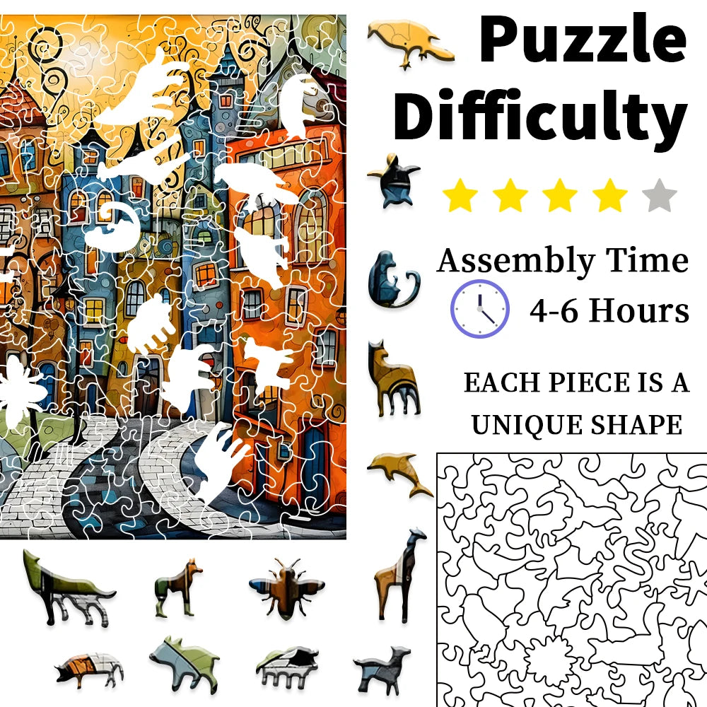 CowLost | product_id-unique-cartoon-city-wooden-jigsaw-puzzle-with-irregular-shapes-creative-gift-for-christmas-birthday-and-holidays |6