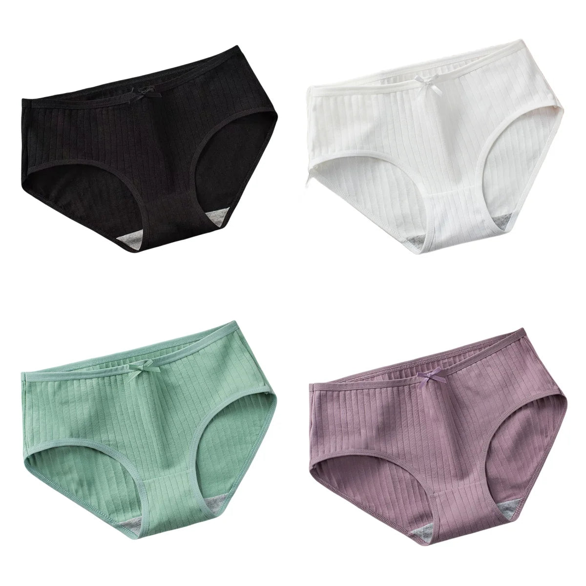CowLost | product_id-4pcs-womens-low-waist-cotton-breathable-briefs |13
