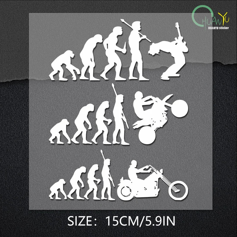 CowLost | interesting-human-evolution-course-creative-car-windows-motorcycle-body-pvc |11