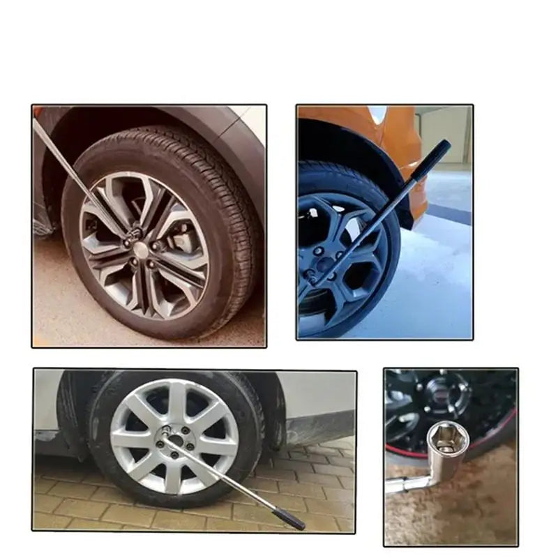 CowLost | extendable-lug-nut-wrench-with-chrome-vanadium-17-19-21-23mm-socket-for-easy-tire-repair-l-type-sockets-nut-kit-emergency-tools |5