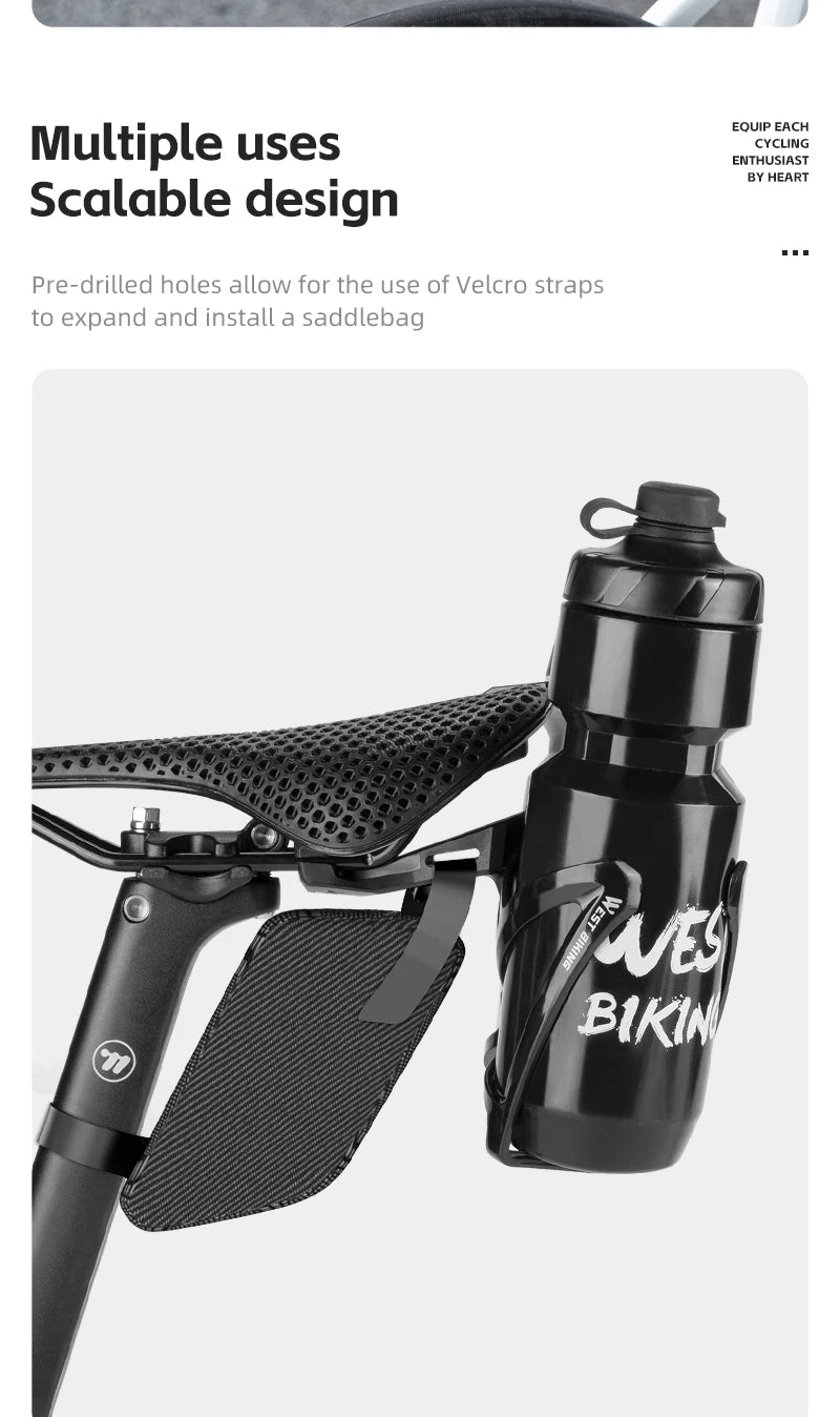 CowLost | west-biking-bicycle-water-bottle-cage-extension-mount-for-bike-saddle-single-double-bottles-holder-mtb-road-bike-accessories |12