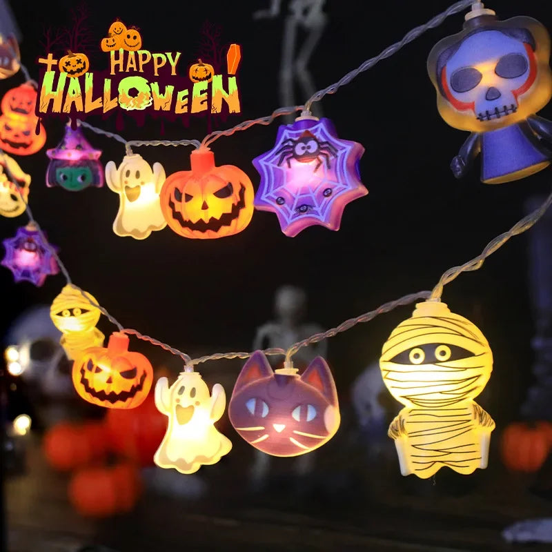 CowLost | product_id-2025-halloween-led-string-lights-ghost-pumpkin-cat-spider-web-indoor-outdoor-decor |1