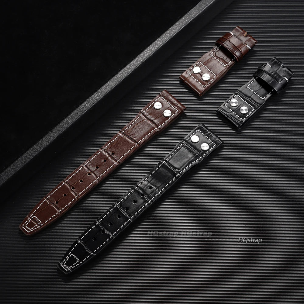 CowLost | bracelets-product_id-genuine-leather-watch-band-20mm-22mm-for-iwc-pilot-waterproof-cowhide-strap-unisex-sport-wristbelt |3