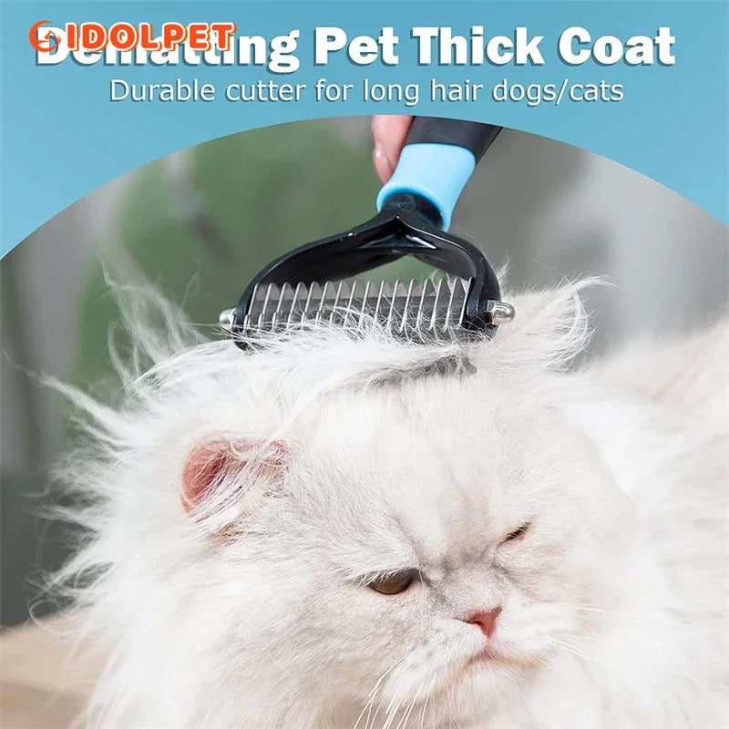 CowLost | tools-professional-2-sided-pet-deshedding-brush-and-dematting-comb |3