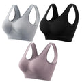 CowLost | product_id-3pcs-seamless-wireless-plus-size-crop-top-bra-set-s-5xl-breathable-sport-brassiere |15