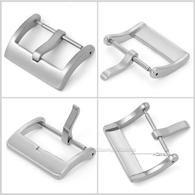 CowLost | product_id-16-22mm-stainless-steel-watch-band-buckle-square-button-clasp-silver-black-matte-polished |10