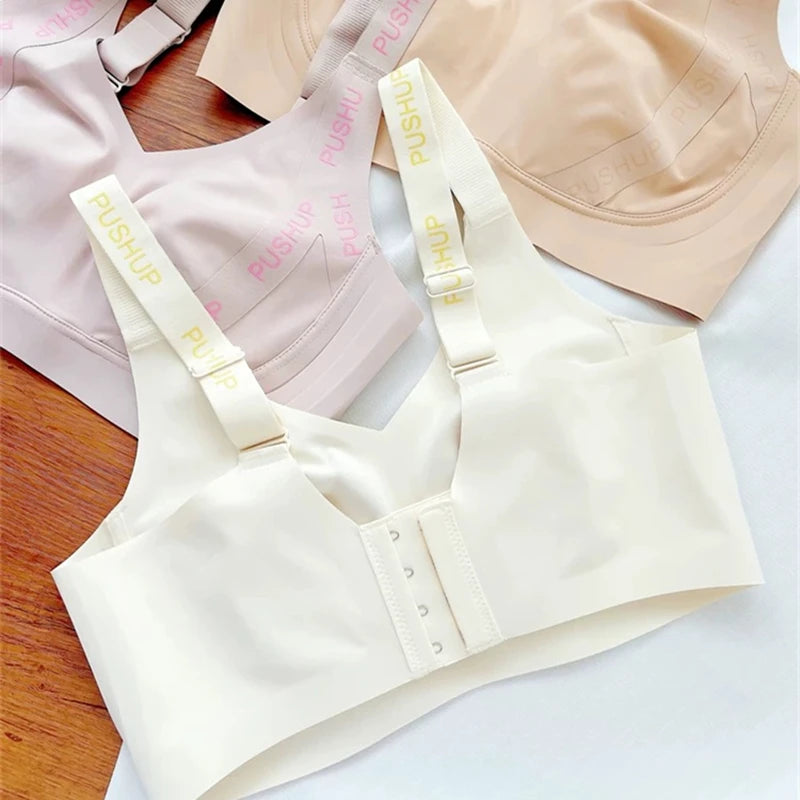 CowLost | product_id-large-size-wire-free-double-layer-pull-up-bra-with-soft-support-and-adjustable-straps |4