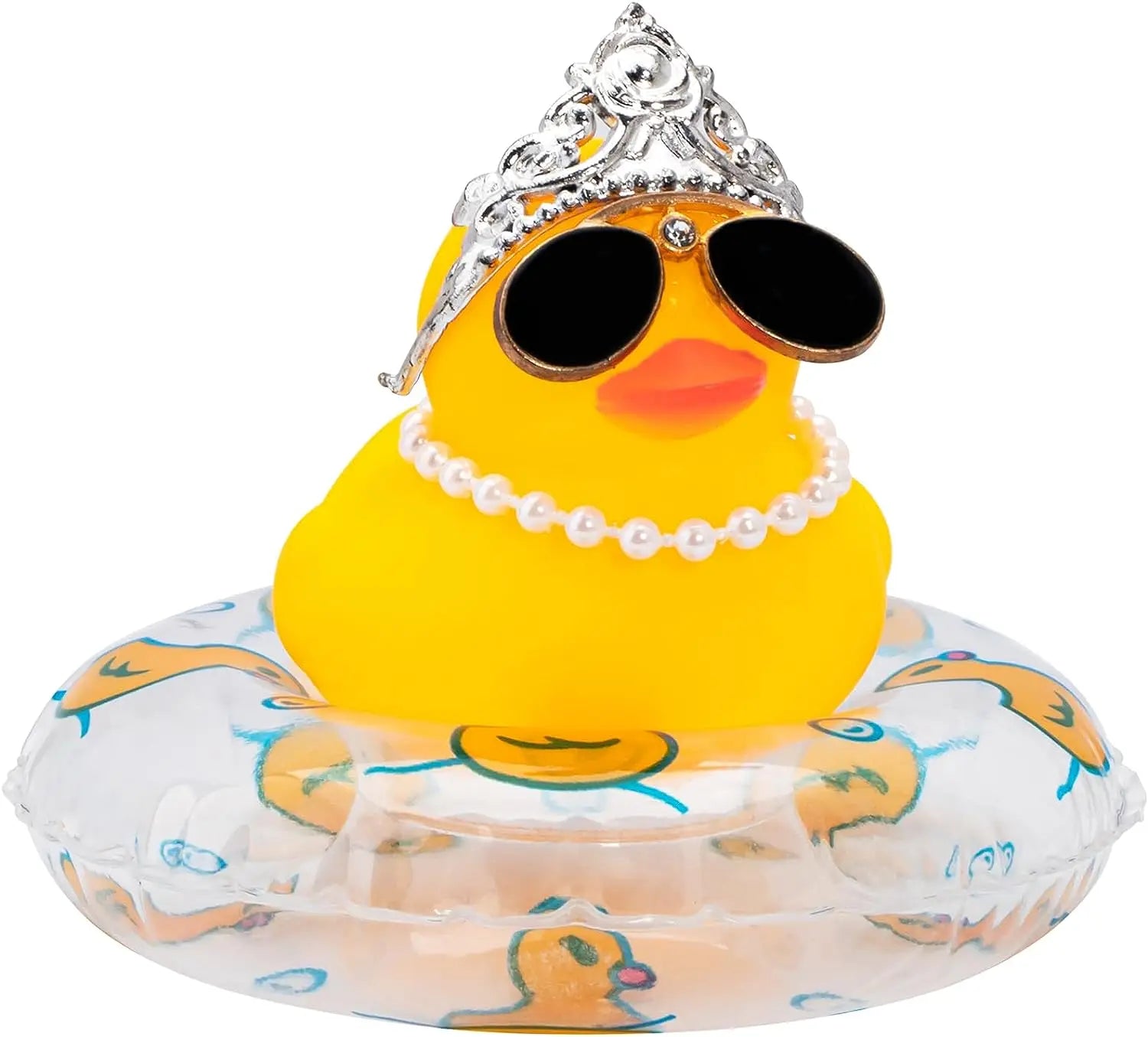 CowLost | product_id-car-rubber-duck-dashboard-ornament-with-pearl-necklace-and-crown-for-jeeps |17